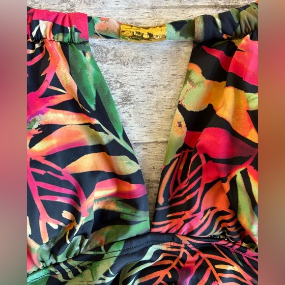 NEW w/Tags Lauren Ralph Lauren Midnight Tropic High Neck One-Piece Swimsuit - Picture 4 of 9